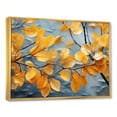 thumbnail image 2 of Designart "Leaves Gilded In Golden Hues I" Leaves Floater Framed Wall Art Prints, 2 of 5