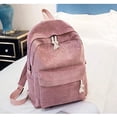 thumbnail image 2 of Mochila estilo mochila de tela suave para mujer, mochila escolar de diseño de pana para chicas adolescentes, mochila a rayas para mujer Adepaton LN-2559-6, 2 of 2