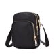 thumbnail image 1 of Bolsos cruzados para mujer,Bolsa de nailon para billetera para teléfono,Correa de bolsillo ajustable con cremallera de 3 capas,para más maquillaje para teléfono celular, 1 of 5