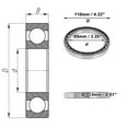 thumbnail image 4 of Unique Bargains 6817 Deep Groove Ball Bearings P0 85x110x13mm Lubricated Bearings Open Type Silver Tone Scooter Skateboard Wheel, 4 of 6