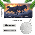 thumbnail image 2 of 1 Pcs 2D Flat License Plate Covers & Frames, Two Wolves Running For Decorative Front, Waterproof For Decoration Aluminum License Plate Covers & Frames Cover For Men Women, 12" X 6", 2 of 7