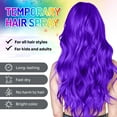 thumbnail image 4 of Temporary Hair Color Wax Purple Hair Spray Temporary for Youth Kids Adult,for Party Cosplay DIY Root Touch-Up Washable All Day Hold, 4 of 9