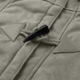 thumbnail image 6 of Olyvenn Winter Coats for Women Sherpa Fleece Jacket with Hood Long Button Up Coat Thicken Warm Winter Coat Parka Coat Gray XXL, 6 of 7