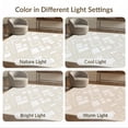 thumbnail image 7 of ODIKA Neutral Boho Vintage Inspired Symmetrical Grid Covering Ivory for Great Room, Indoor Open Concept, Large Living Low Profile Flatwoven, 7 of 7