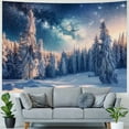 thumbnail image 4 of Orinice Snowy Landscape Trees Star-filled Sky Tapestry Wall Hanging Unique Style Home Wall Decor Art Living Room Bedroom Apartment Farmhouse Dorm Wall Art 40x60inch, 4 of 6