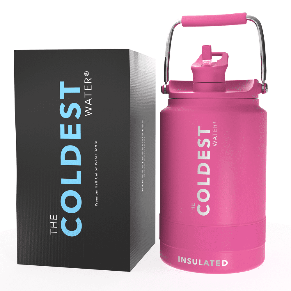 The Coldest Water Bottle 1 Gallon Water Bottle Insulated Jug (Flamingo