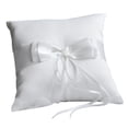 thumbnail image 1 of Billuyoard Anillo Almohada Perlas románticas Cojín Portador Blanco Lindo Satén Anillos Titular Matrimonio Nupcial Adornos Suministros de boda Kits de decoración para fiestas 60g 15x15cm, 1 of 6