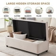 thumbnail image 6 of Weture 50-Inch Tufted Storage Ottoman Bench, Large Modern Entryway Bedroom Bench, Beige, 6 of 9
