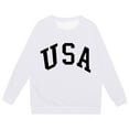 thumbnail image 3 of WUXIAN Child USA Printed Crew Neck Long Sleeved Girls Sweatshirt Pullover Cozy Streetwear, 3 of 3
