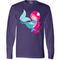 thumbnail image 3 of Inktastic Mermaid And Dolphin, Mermaid With Pink Hair Long Sleeve T-Shirt, 3 of 5