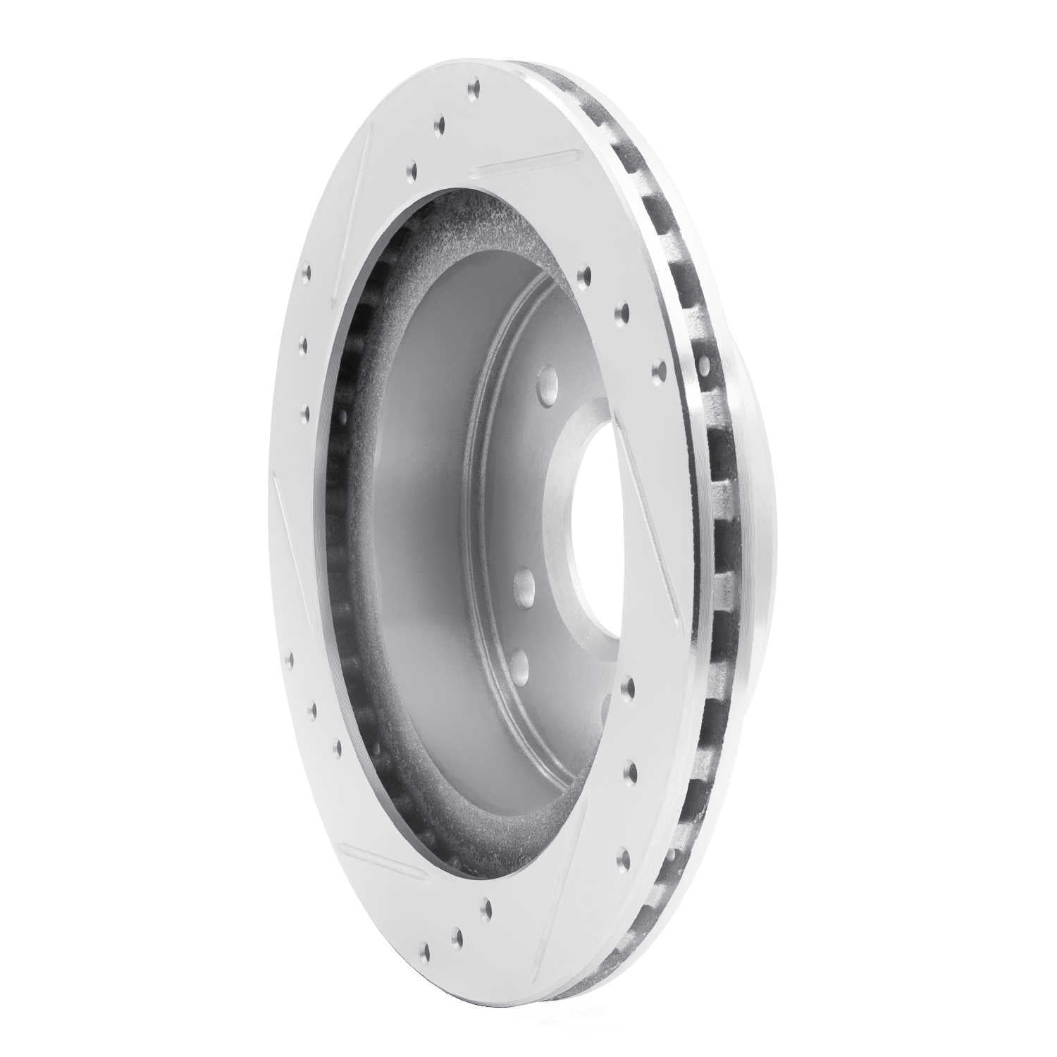 Dynamic Friction Company 631-47016R DFC Brake Rotor - Drilled And Slotted - Silver