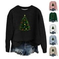thumbnail image 5 of Chandail de Noël pour Femmes Col Rond Drôle Arbre de Noël Chandail Laid Tricoté Manches Longues, 5 of 5