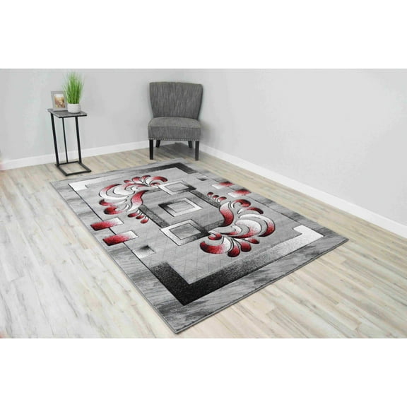 Premium Rug Design 6008 - 2'6"x3'9", Red