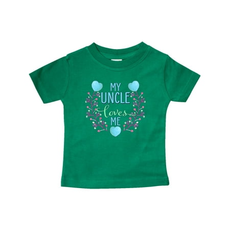 

Inktastic My Uncle Loves Me with Flowers and Hearts Gift Baby Boy or Baby Girl T-Shirt