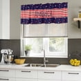 thumbnail image 4 of American Flag Curtain Valances for Windows, Kitchen Valance Window Treatments Panel 2 Pack, Independence Day Red Blue Star Striped Rod Pocket Short Curtains for Bathroom Bedroom 42 x 18 Inch, 4 of 8