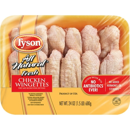 Tyson All Natural* Fresh Chicken Wingettes, 1.5 lb