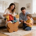 thumbnail image 5 of Butterfly Decorative Storage Basket - Faux Wicker Handwoven Design with Detailing, Desktop Ornament, Multipurpose Organizer for Home Decor & Small Item Storage, 1pc, 5 of 6