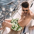 thumbnail image 2 of luoweisi Men's Beach Shorts Quick Dry Swim Trunks with Mesh Lining Daisy 2XL, 2 of 5
