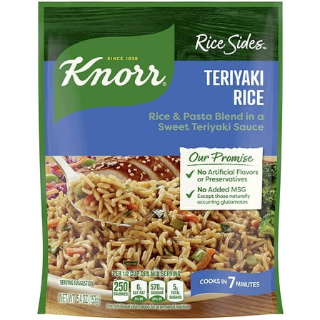 Knorr, Rice Sides, Flavor, 5.4Oz Pouch (Pack Of 6) (Choose Flavors Below) (Asian Sides Teriyaki Rice)