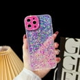 thumbnail image 2 of Compatible with iPhone 15 Pro Luminous Case Glow in The Dark Noctiluncent Fluorescent Glitter Case for Women Girls Rhinestone Bling Diamond Camera Bumper Shockproof Phone Cover, Rose, 2 of 11
