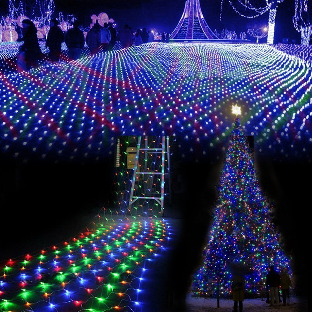 MultiColor 96-1000LED Xmas Curtain Icicle String Net Mesh Fairy Light Party Lamp