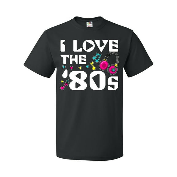 Inktastic I Love the '80s-musical Notes T-Shirt