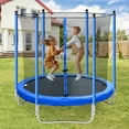 thumbnail image 2 of 8FT Outdoor  Trampoline with Enclosure Net and Ladder, Recreational Combo Bounce Trampoline for Kids and Adults, Trampoline with Waterproof Jump Mat for Indoor Outdoor Backyard, 2 of 9