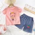 thumbnail image 2 of Akiihool Summer Short Sets Baby Boys Summer Newborn Baby Boy Clothes Romper and Shorts Outfits Set (Pink,3-4 Years), 2 of 6
