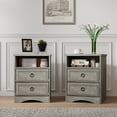 thumbnail image 6 of Holliwill Dresser Nightstands Set, 3 Pieces Bedroom Furniture Set, Wide 7 Drawer Dresser and 2 Drawer Nightstand, Grey, 6 of 8