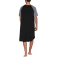 thumbnail image 2 of Ekouaer Pajamas Men's Soft Sleepwear Casual Loungewear Short Sleeve Long Nightgown Shirts, 2 of 6