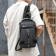 thumbnail image 6 of ZYQEEE Men Small Backpack Sling Bag Nylon Cross Body Bag for Travel Outdoor Hiking Camping, 6 of 11