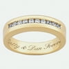 Personalized 18kt Gold over Sterling Silver CZ Wedding Band
