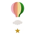 thumbnail image 4 of Kids Birthday Hot Air Balloon Garland – 3D Large Paper Hanging Decoration, Rainbow Balloon with Clouds & Stars, Perfect for 1st, 2nd, 3rd Birthday Party 5PCS, 4 of 7