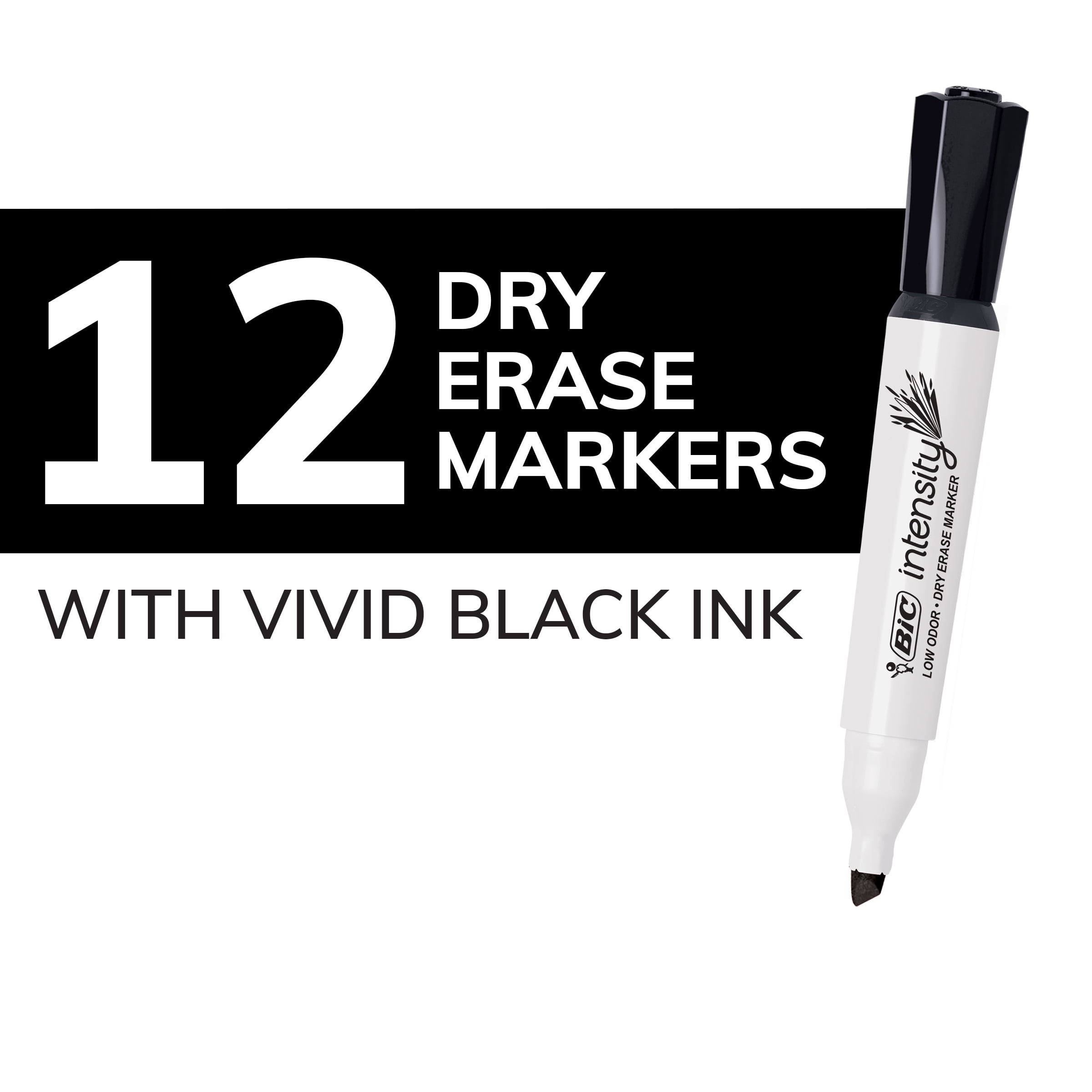 Dry Erase Marker With Pump Dry System, Glass & White Board Marker in Night  Black