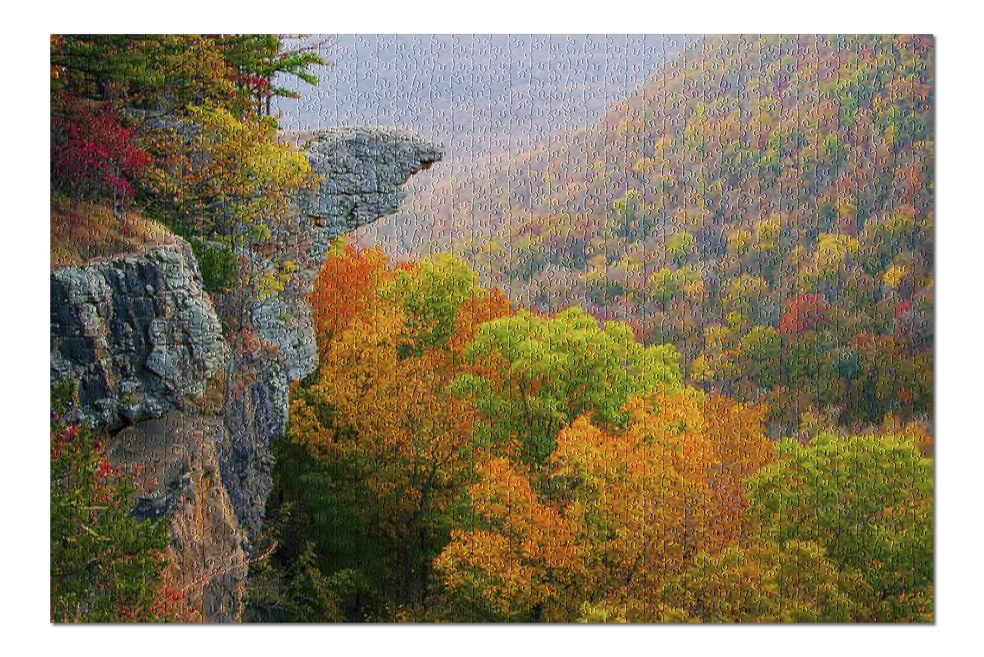 Arkansas Hawksbill Crag Sunrise In The Fall With Autumn Colors