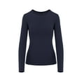 thumbnail image 2 of ClothingAve. Women's Comfy Long Sleeve Round Neck Undershirt Fitted Top | Layering, Work, All Season | Value-Pack Available Female T-Shirt, 2 of 7