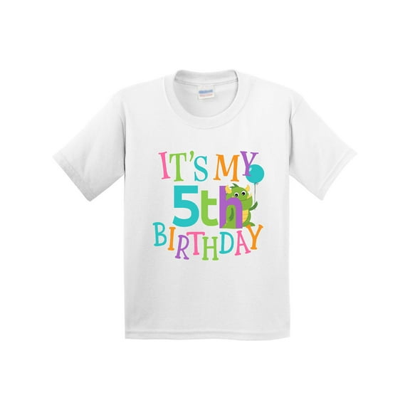 Inktastic 5th Birthday 5 Year Old Funny Monster Youth T-Shirt