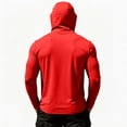 thumbnail image 5 of Mens UV Protection Shirts Long Sleeve UPF 50+ Hooded Rash Guard Sun Hoodies with Mask Outdoor Hiking Swimming Fishing, S, 5 of 8