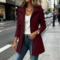 thumbnail image 5 of Staron Women's Waterproof Hooded Jacket Casual Zip Up Long Sleeve Windbreaker Coat with Pockets Drawstring Waist Fall Travel Outerwear Wine XL, 5 of 6