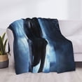 thumbnail image 3 of Yiaed Night Scene of Wolves Print Blanket Throw Blanket Soft Cozy Flannel Blanket for Home Bed Sofa Couch Chair-80"x60", 3 of 6