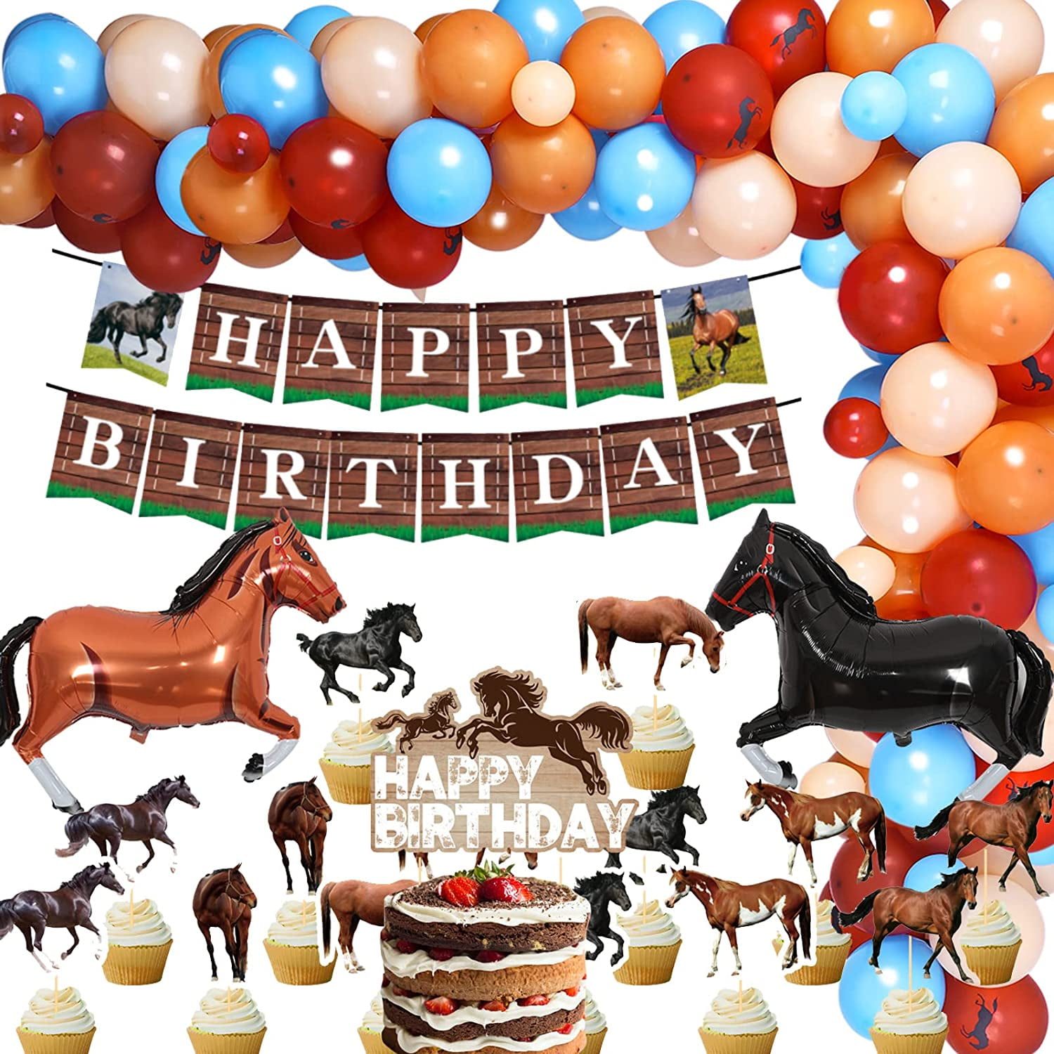 Horse Birthday Party Decorations, Cowboy Birthday Party Supplies for