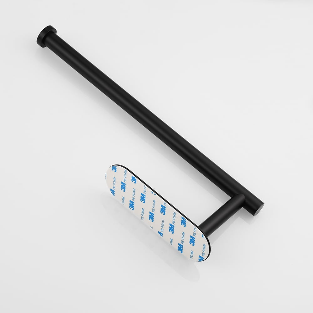 Kepooman Bath Towel Bar and Extended Toilet Paper Holder - Thicken Stainless Steel Towel Rack for Bathroom, Bathroom Accessories Towel Rod Heavy Duty Wall Mounted Towel Holder, Black Kepooman Bath Towel Bar and Extended Toilet Paper Holder - Thicken Stainless Steel Towel Rack for Bathroom, Bathroom Accessories Towel Rod Heavy Duty Wall Mounted Towel Holder, Black