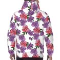 thumbnail image 3 of Bingfone Peonies Men's Drawstring Hoodie Long Sleeve Pocket Sweatshirts-Medium, 3 of 6