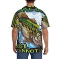 thumbnail image 3 of Sikiie i like big Bass & i cannot lie Print Men's Wrinkle Free Untucked Cuban Shirt Business Casual Button Down Shirts Short Sleeve Shirt-XX-Large, 3 of 5