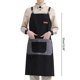 thumbnail image 2 of Kitchen Restaurant Chef Canvas Apron Cooking BBQ Baking Bib Art Working Clothes dark grey, 2 of 4