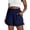 Dark Blue, variant on Women Plus Size Lounge Shorts High Waisted Summer Casual Loose Ruffle Hem Beach Vacation Boho Shorts with Pockets Green 4X