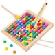 thumbnail image 5 of Juguete Educativo Ticfox de Clasificación de Colores de Madera Juego de Cuentas de Tablero de Clavijas, 5 of 10