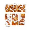 thumbnail image 5 of Thanksgiving Kitchen Curtain Valances for Windows Farmhouse Short Curtains, Fall Orange Pumpkin Maple Leaves Farmhouse Rod Pocket Valance Curtain for Bedroom Cafe Living Room 56"x16", 5 of 8