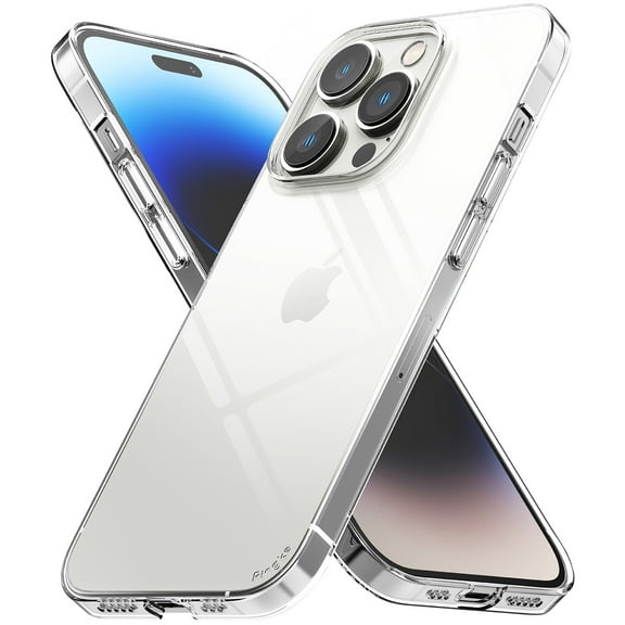 Ringke Slim [Anti-Yellowing Material] Compatible with iPhone 14 Pro Max Case 6.7 Inches for Minimalist Yet Sturdy, Solid Sleek Transparent Cover with Lanyard Hole - Clear