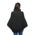 thumbnail image 6 of SAOL 100% Merino Wool Women's Aran Cable Knit Poncho Oversize Sweater High Neck Irish Cape Made in Ireland, 6 of 6